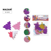 Аппликация из EVA , 20 деталей, на клеевом слое, микс цветов M-4243* MAZARI Аппликация из EVA , 20 деталей, на клеевом слое, микс цветов M-4243* MAZARI