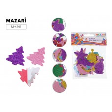 Аппликация из EVA , 20 деталей, на клеевом слое, микс цветов M-4243* MAZARI 