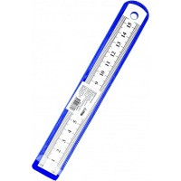 Линейка 15см, стальная, толщина 0,3 мм, в пвх чехле, TM Линейка 15см, стальная, толщина 0,3 мм, в пвх чехле, TM