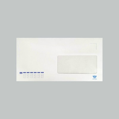 Конверт 110*220мм Е65 Евро, белый, с окном, клеевой слой К204_DLОК_100 Канцбург 