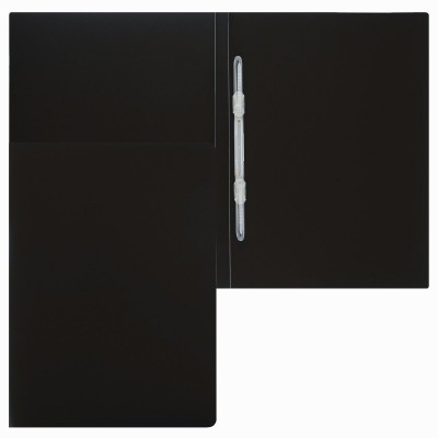 Папка с пружинным скоросшивателем А4 15мм 500мкм пластик, 190929 черн KLERK 