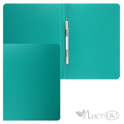 Папка с пружинным скоросшивателем А4 15мм 500мкм пластик, 190936 зел KLERK 