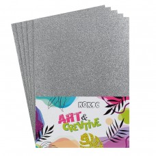 Фоамиран глиттерный лист А4 2мм серебро 232568 КОКОС 