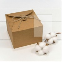Коробка подарочная складная 14*14*10см с бечёвкой Крафт 000920-7/6 Коробка подарочная складная 14*14*10см с бечёвкой Крафт 000920-7/6