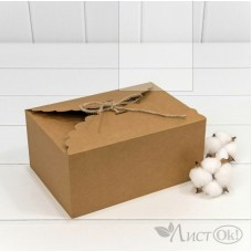 Коробка подарочная складная 22*16*10см с бечёвкой Крафт 000920-8/6 
