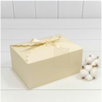 Коробка подарочная складная 22*16*10см с атласной лентой Бежевый 000920-8/5 Коробка подарочная складная 22*16*10см с атласной лентой Бежевый 000920-8/5