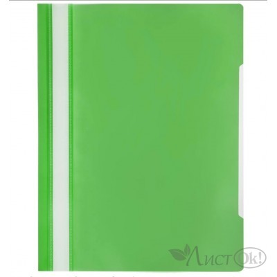 Папка-скоросш. А4 прозр.верх, пластик, 110/120мкм ПС-110/225728 зеленый БИЗНЕС ЦЭНТР 