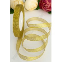 Лента декоративная парча 10мм*25 ярд SF-1790, золото, цена за 1шт. 129-91 