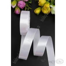 Лента атласная 2,5 см*25 ярд SF-1357, белый №01 113-2 