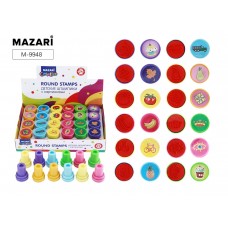 Штампик детский с картинками, размер 2,2х3 см, 12 дизайнов, 24 шт. ДИСПЛЕЙ, M-9948 MAZARI 