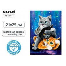 Алмазная мозайка 21х25см КОТИКИ, с ...