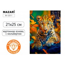 Алмазная мозайка 21х25см ЛЕОПАРД, с ...