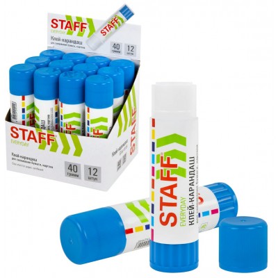 Клей-карандаш 40гр. EVERYDAY, PVA 228665 STAFF 