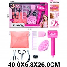 Набор Парикмахер с феном на бат. 9 предметов QY004 в коробке 2804601 Tongde 