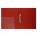 Папка на 2-х кольцах А4 25мм d-20мм 700 мкм, внутренний карман, сменная этикетка, красный, 190957 KLERK 