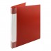 Папка на 2-х кольцах А4 25мм d-20мм 700 мкм, внутренний карман, сменная этикетка, красный, 190957 KLERK 