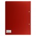 Папка на 2-х кольцах А4 25мм d-20мм 700 мкм, внутренний карман, сменная этикетка, красный, 190957 KLERK 