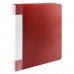 Папка на 4-х кольцах А4 30мм d-25мм 700 мкм, внутренний карман, сменная этикетка, красный, 200260 KLERK 