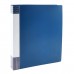 Папка на 4-х кольцах А4 30мм d-25мм 700 мкм, внутренний карман, сменная этикетка, синий, 200261 KLERK 