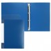 Папка на 4-х кольцах А4 30мм d-25мм 700 мкм, внутренний карман, сменная этикетка, синий, 200261 KLERK 