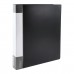 Папка на 4-х кольцах А4 30мм d-25мм 700 мкм, внутренний карман, сменная этикетка, черный, 200262 KLERK 