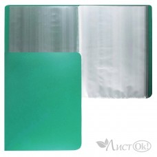 Папка 10 файлов 500 мкм 15мм А4, пластик, зеленый, 190852 KLERK 