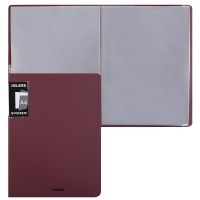 Папка 10 файлов 500 мкм 10мм торц + внутр карман, А4, пластик, пыльная фуксия, Nude, 241339 KLERK 