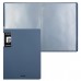 Папка 60 файлов 600 мкм 35мм торц + внутр карман, А4, пластик, серо-синий, Nude, 241447 KLERK 