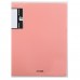 Папка 100 файлов 700 мкм 55мм торц + внутр карман, А4, пластик, персиковый, Pastel, 241451 KLERK 