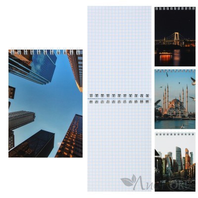 Блокнот А6 (97*141) 40л клетка дв. спираль, обл мягк карт 