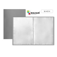 Папка 60 файлов А4, 600 мкм серая M-4014 Mazari Папка 60 файлов А4, 600 мкм серая M-4014 Mazari
