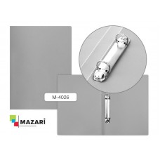 Папка на 2-х кольцах А4 А4, корешок 21 мм, 500 мкм серая M-4026 Mazari 