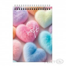 Блокнот А6 60л клетка на гребне 