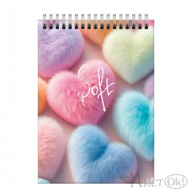 Блокнот А6 60л клетка на гребне 