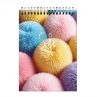 Блокнот А6 60л клетка на гребне 