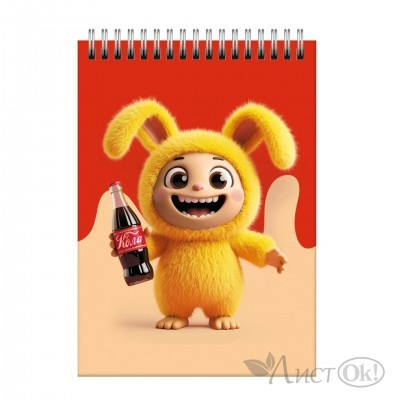 Блокнот А6 60л клетка на гребне 