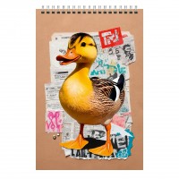 Блокнот А7 60л клетка на гребне 