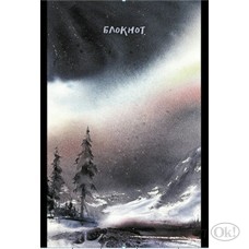 Блокнот А6 60л клетка на скрепке СЕВЕРНОЕ СИЯНИЕ, выбор. ТВИН-лак 410084/12 Alpha-Trend 