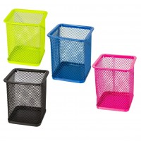 Подставка для канцтоваров, металлическая, квадратная, сетчатая, ассорти AL5562 Alingar 