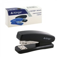 Степлер №24/6 на 20 л. корпус пластиковый, черный AL6001 Alingar 