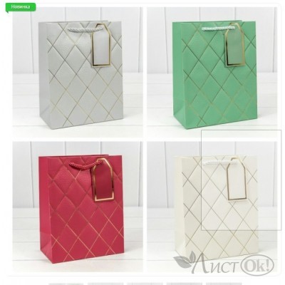 Пакет подарочный с тиснением 