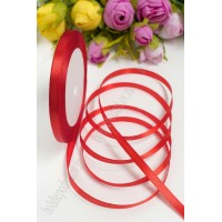 Лента атласная 0,6 см*25 ярд SF-1362, красный №026, 110-40 