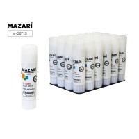 Клей-карандаш 15гр. HITOMY, ПВА, для бумаги, картона, фотографий, ткани, термоусадочная пленка M-5671S MAZARI 