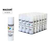 Клей-карандаш 21гр. HITOMY, ПВА, для бумаги, картона, фотографий, ткани, термоусадочная пленка M-5672S MAZARI 