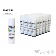 Клей-карандаш 21гр. HITOMY, ПВА, для бумаги, картона, фотографий, ткани, термоусадочная пленка M-5672S MAZARI 