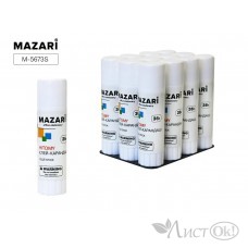 Клей-карандаш 36гр. HITOMY, ПВА, для бумаги, картона, фотографий, ткани, термоусадочная пленка M-5673S MAZARI 