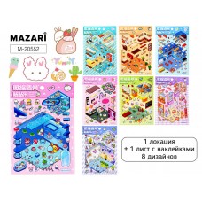 Наклейки РУМБОКС ЗАЙКИ, 15,5*22,5 см, 1 локация, 1 лист с наклейками, 8 диз. в ассортименте, ОПП уп. M-20552 MAZARI 