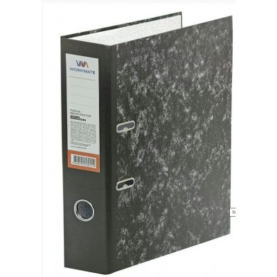 Папка-рег. 75 мм. карт. черный мрамор без окант. Workmate разобран., 059018001(15-8118) 