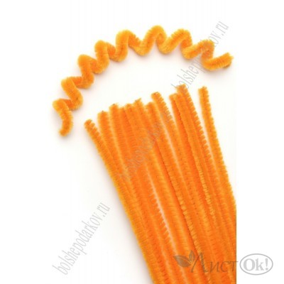 Проволока пушистая 6мм 30см синельная SF-3311, оранжевый, цена за 1шт. 96-65 