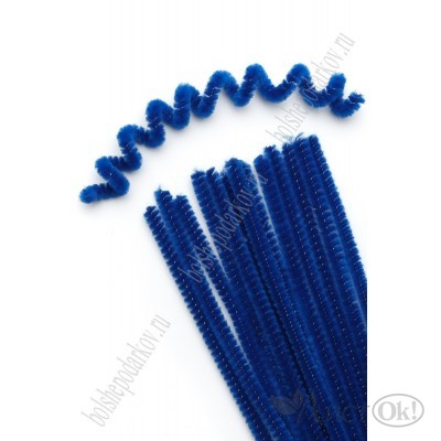 Проволока пушистая 6мм 30см синельная SF-3311, синий №А024, цена за 1шт. 96-10 